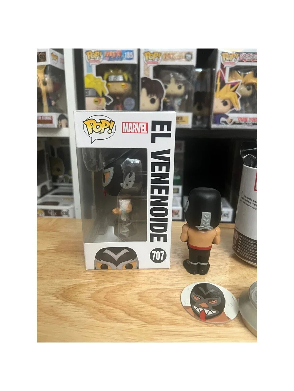 Two El Venenoide Venom Lucha Funko Figures Pop #707 LIMITED EDITION Soda Marvel